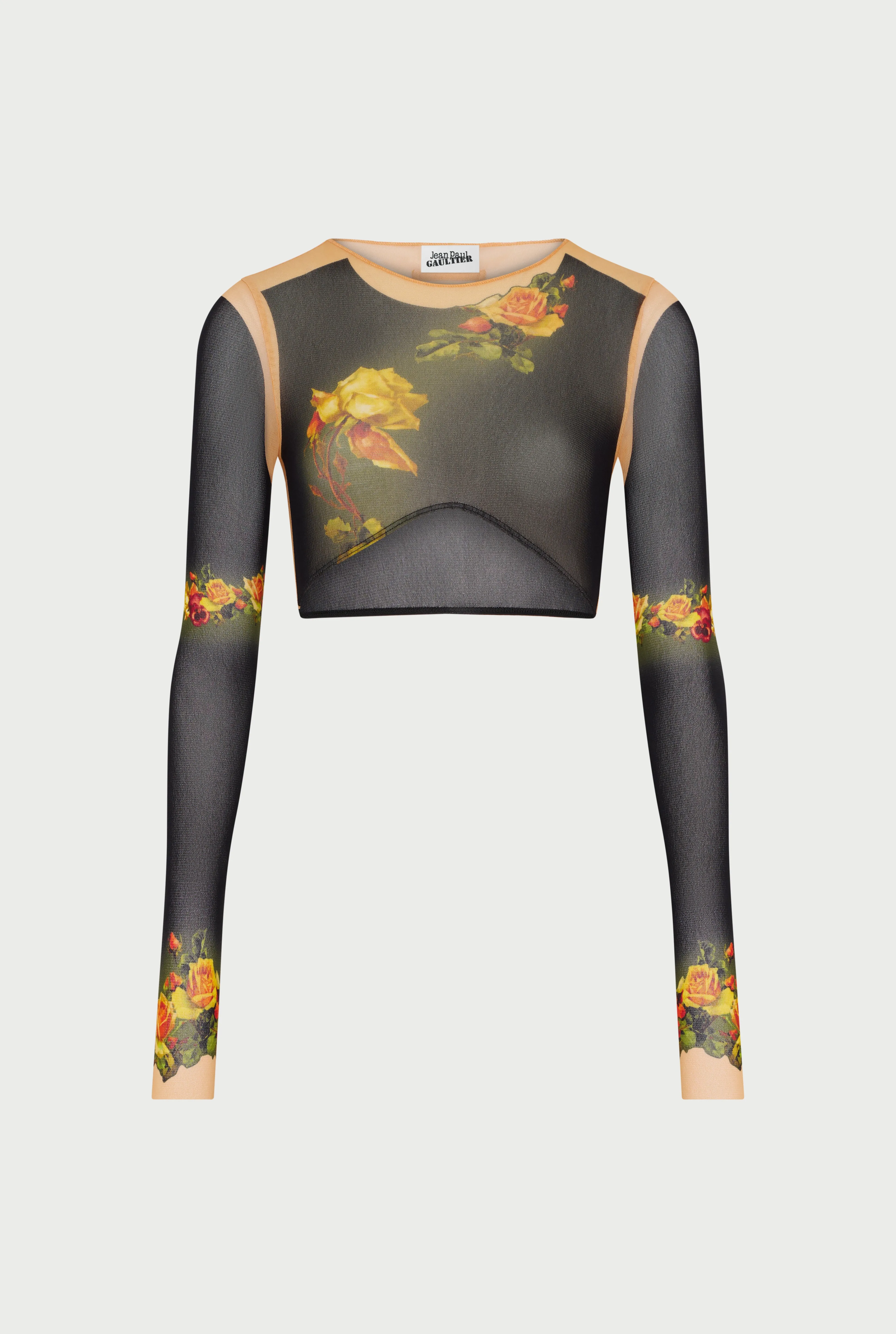 Jean Paul Gaultier The Beige “Fleurs Petit Grand” Crop Top> Iconic Prints