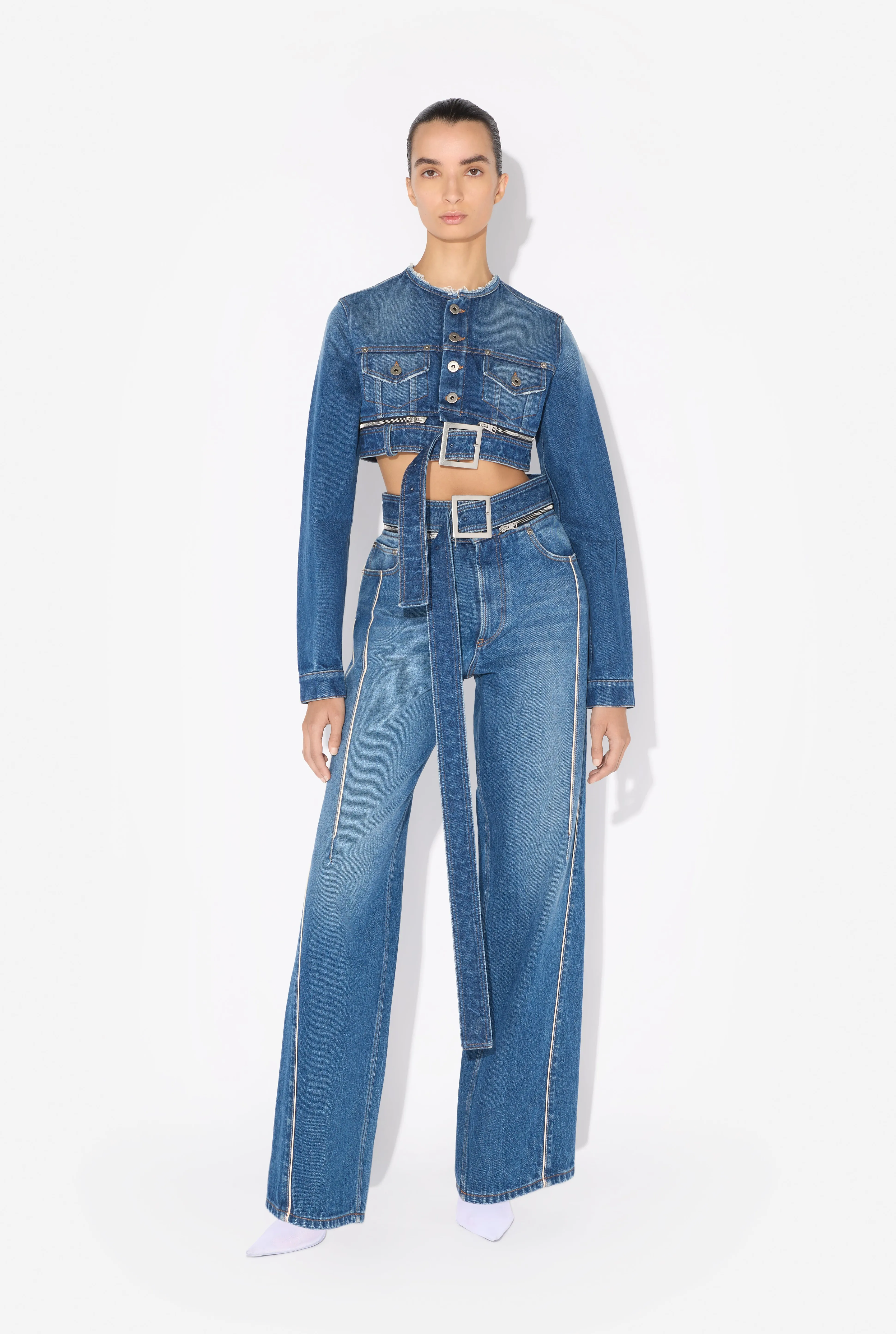 Jean Paul Gaultier The Belted Denim Jeans> Trousers | Denim