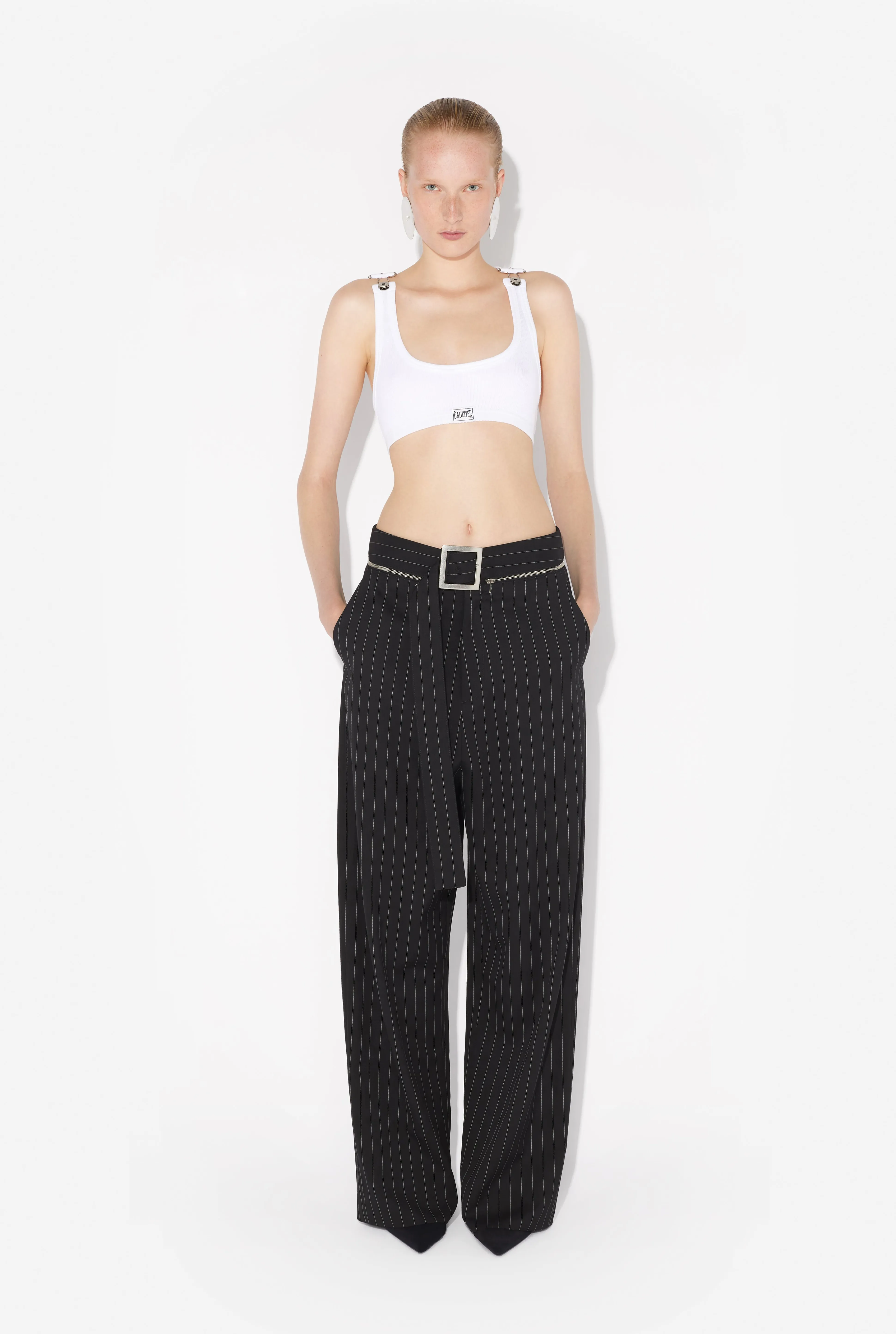 Jean Paul Gaultier The Belted Suit Pants> Trousers | Spring 25