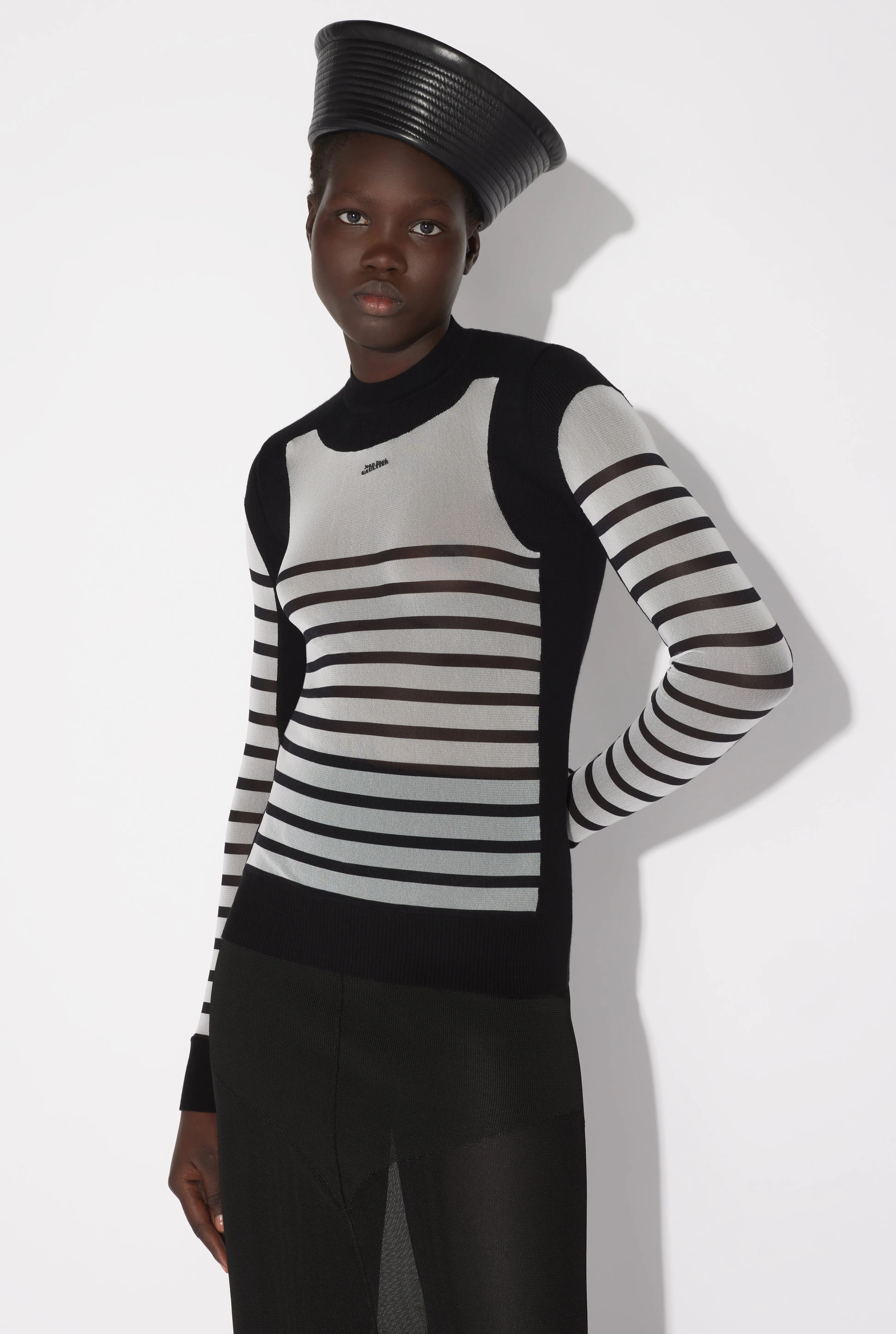 Jean Paul Gaultier The Bi-Material Marinière Sweater> Tops | Knitwear