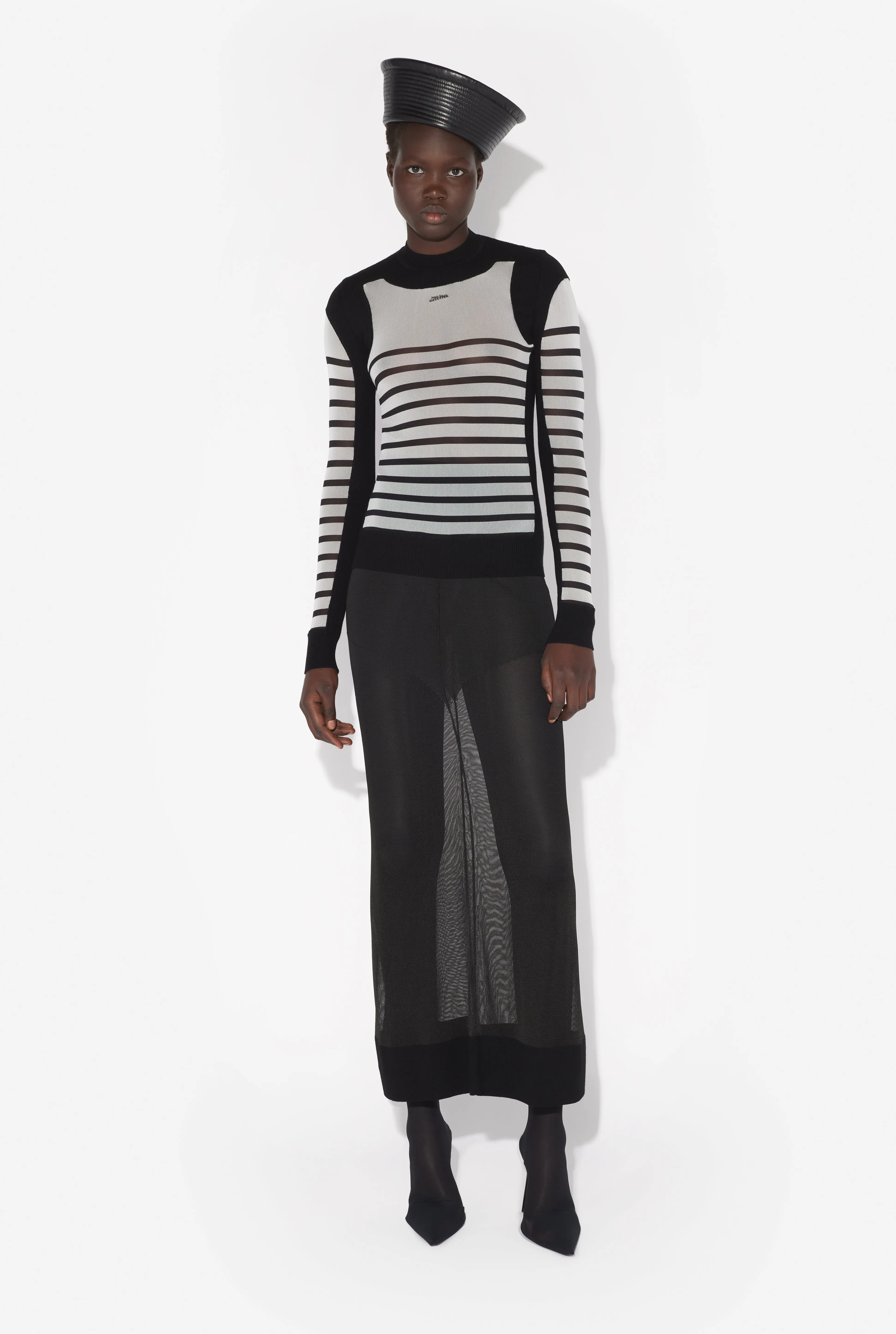 Jean Paul Gaultier The Bi-Material Marinière Sweater> Tops | Knitwear