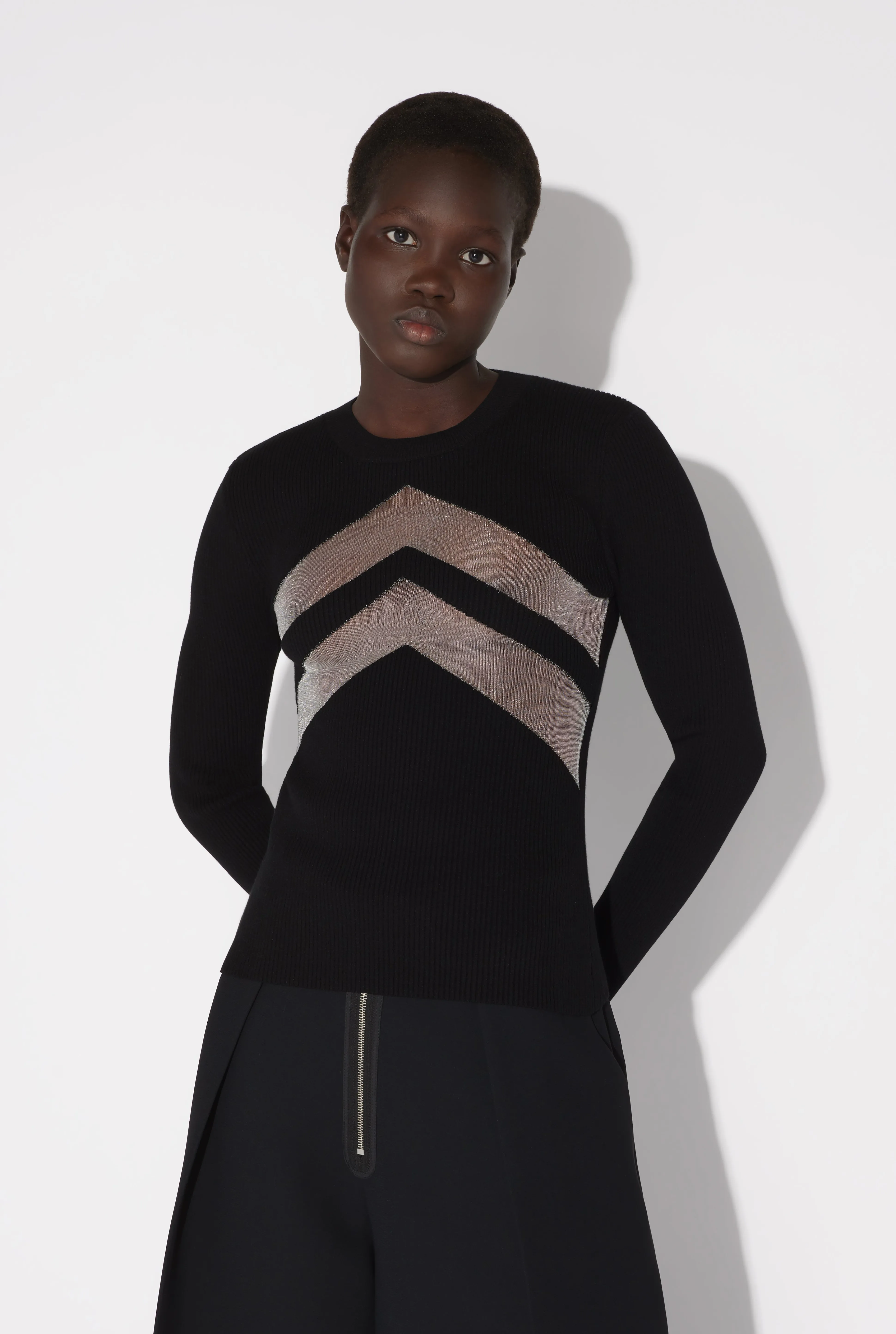 Jean Paul Gaultier The Top with Chevrons> Tops | Knitwear