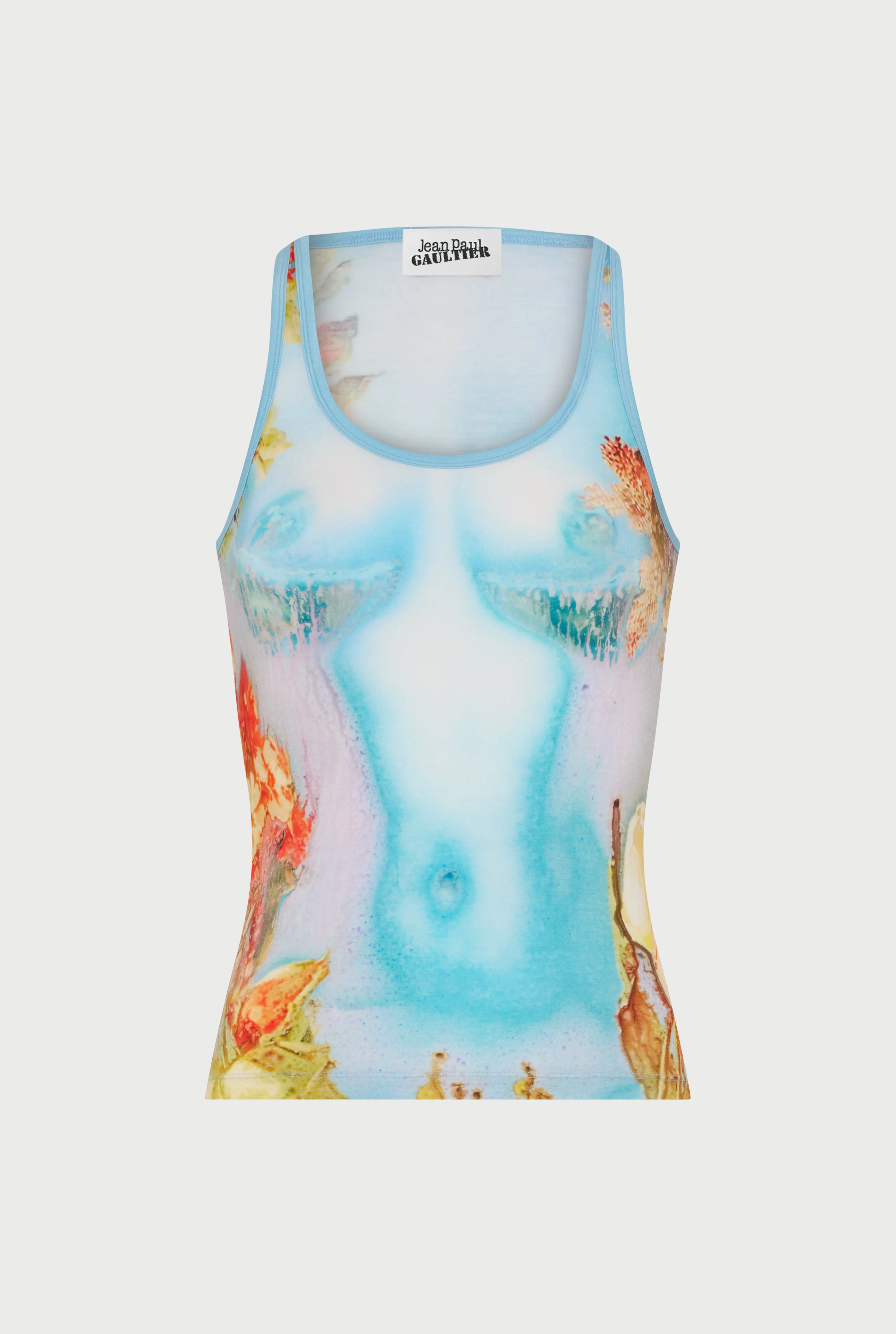 Jean Paul Gaultier The Blue Body Flower Tank Top> Iconic Prints