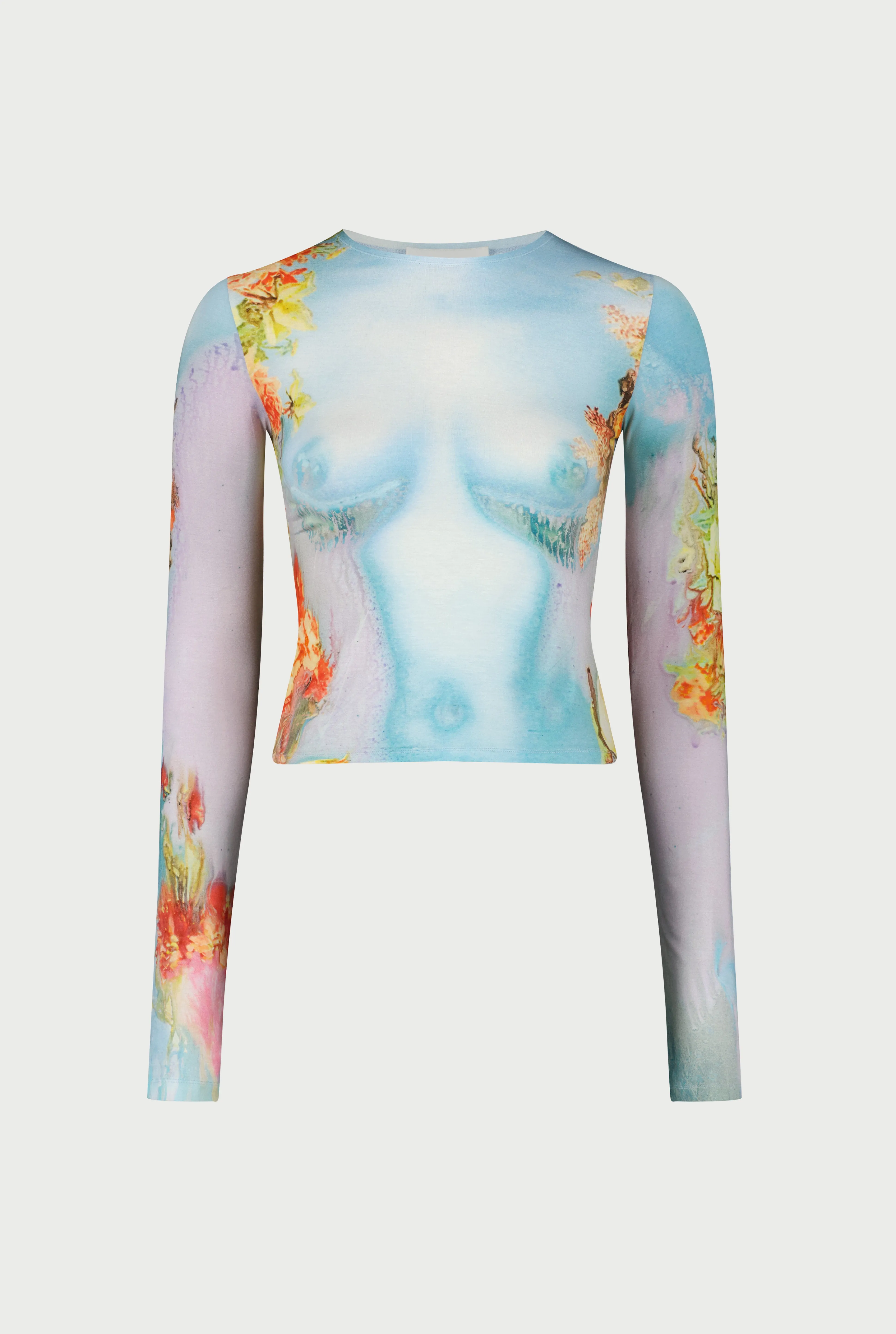 Jean Paul Gaultier The Blue Body Flower Top> Iconic Prints