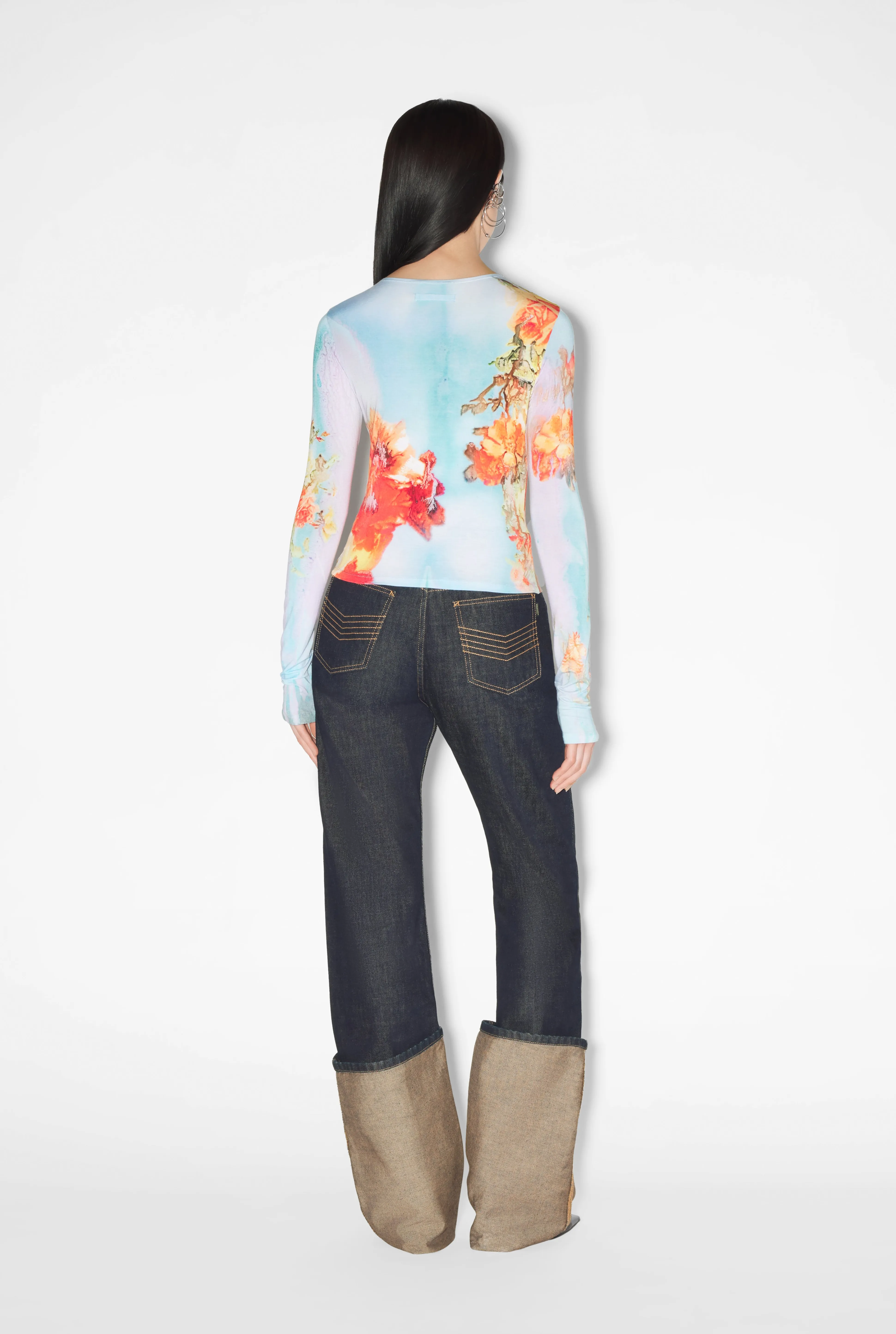 Jean Paul Gaultier The Blue Body Flower Top> Iconic Prints