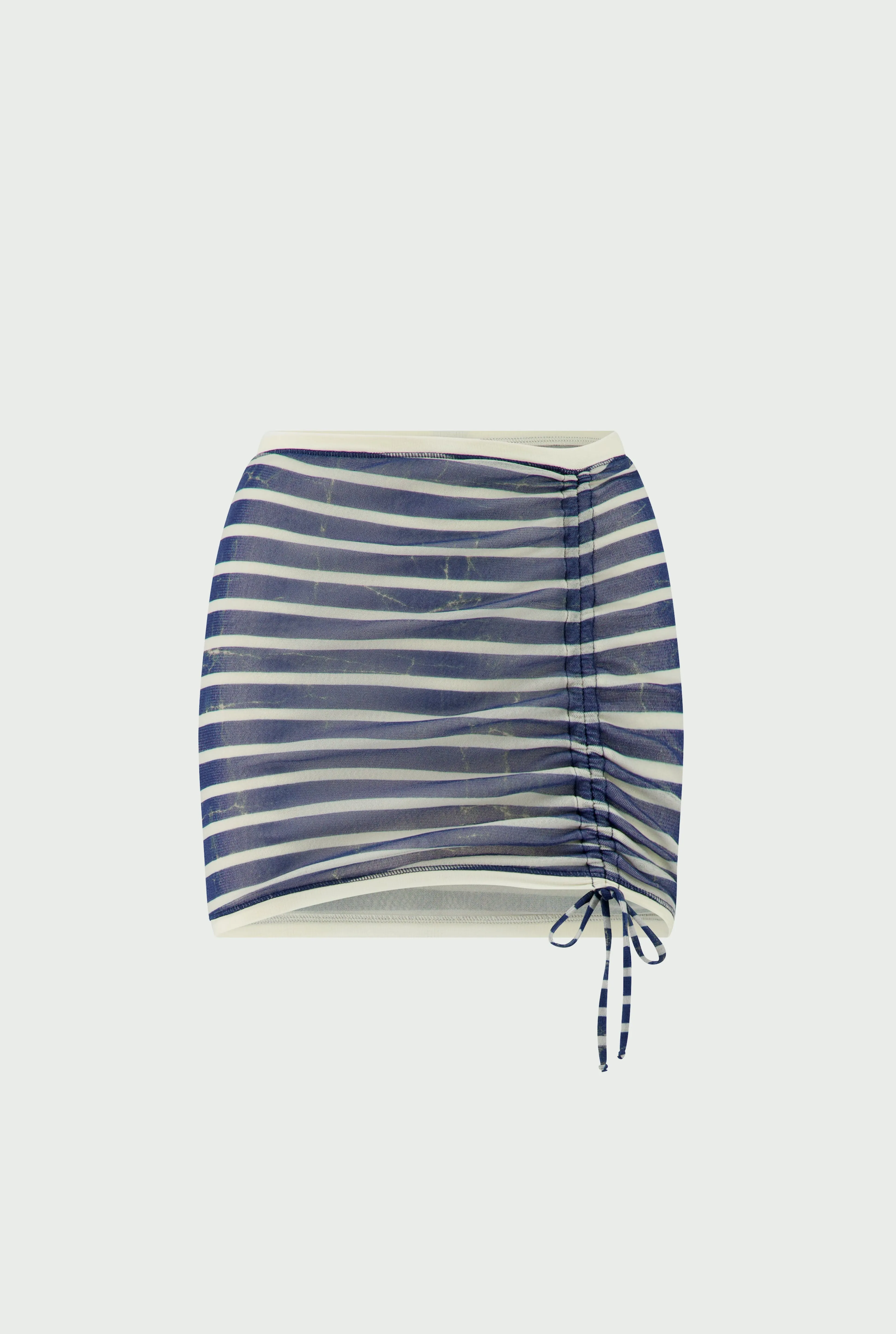 Jean Paul Gaultier The Blue “Crackling” Sailor Mini Skirt> Marinières