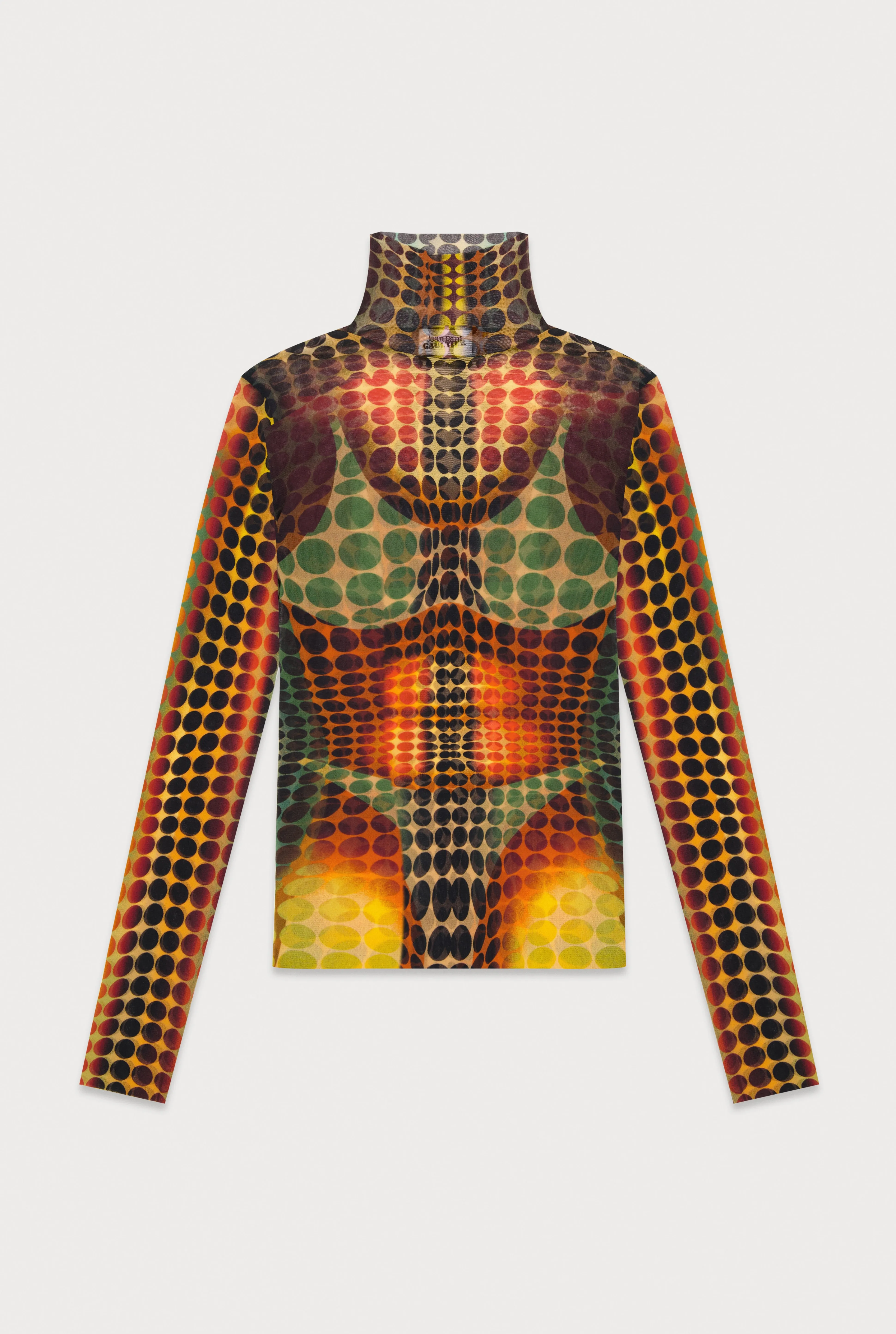 Jean Paul Gaultier The Brown dots print Mesh Top> Iconic Prints