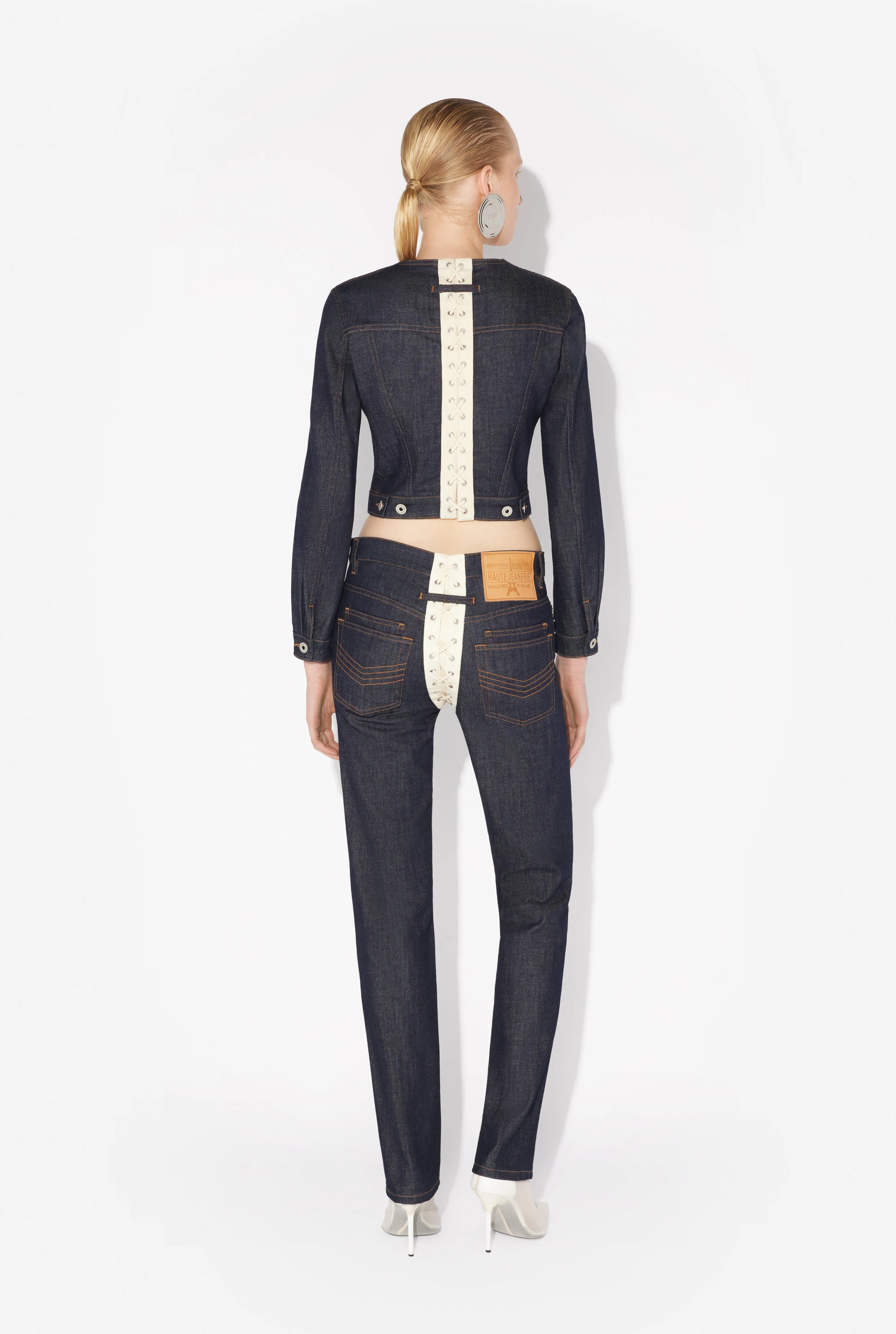 Jean Paul Gaultier The Contrasting Lace-Up Denim Jeans> Trousers | Denim