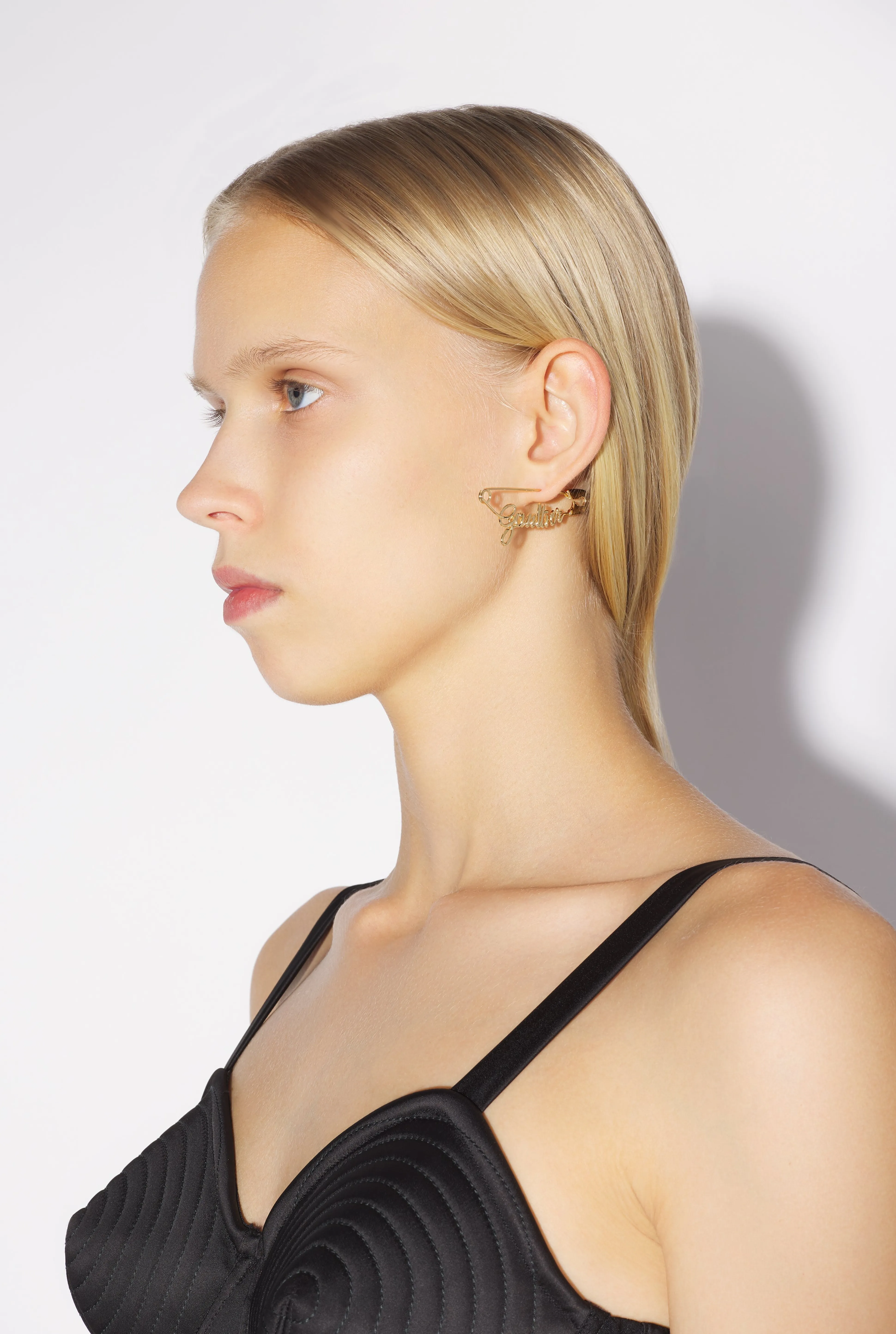 Jean Paul Gaultier The -Tone Gaultier Safety Pin Earring> Accessories