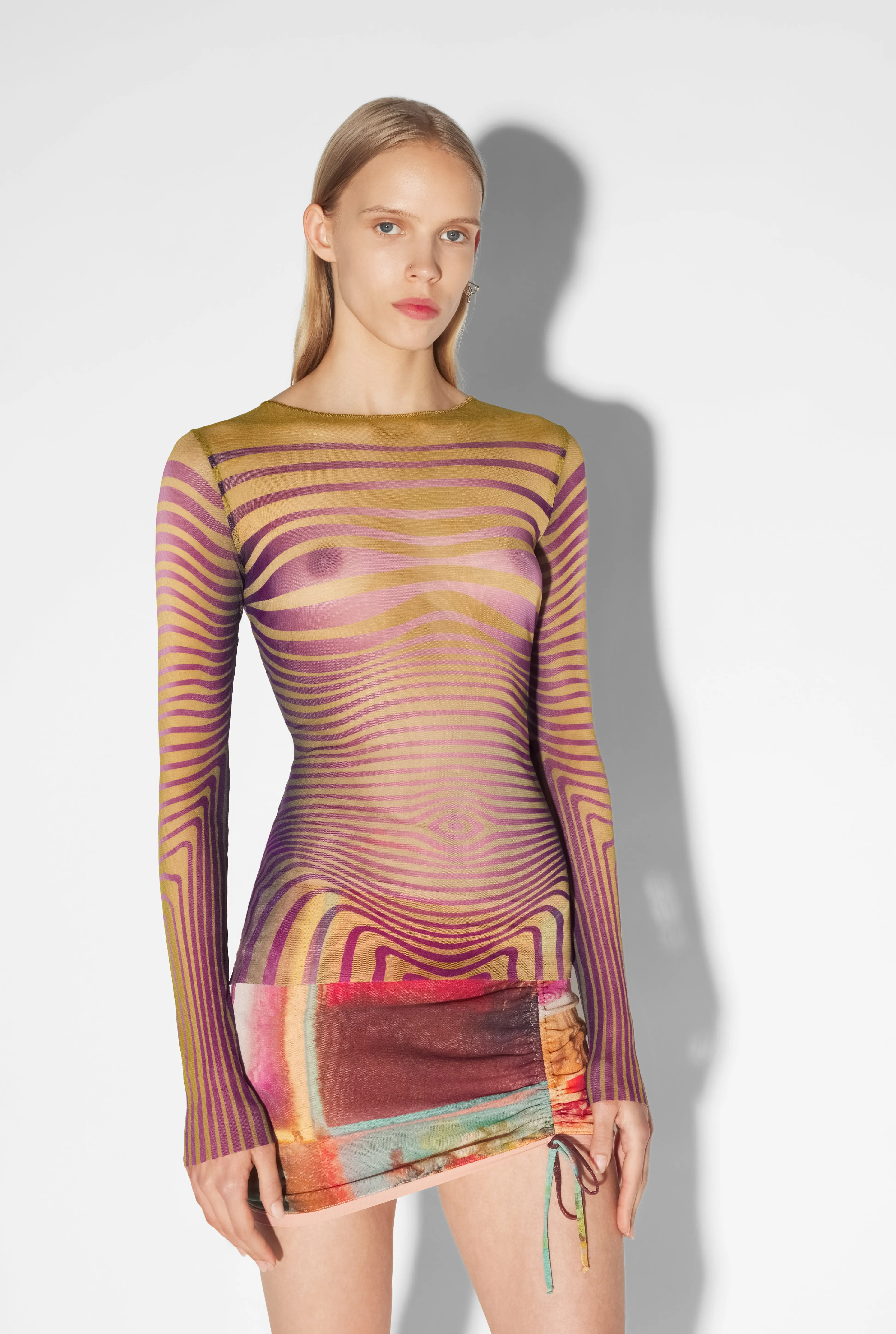 Jean Paul Gaultier The Green Body Morphing Top> Iconic Prints