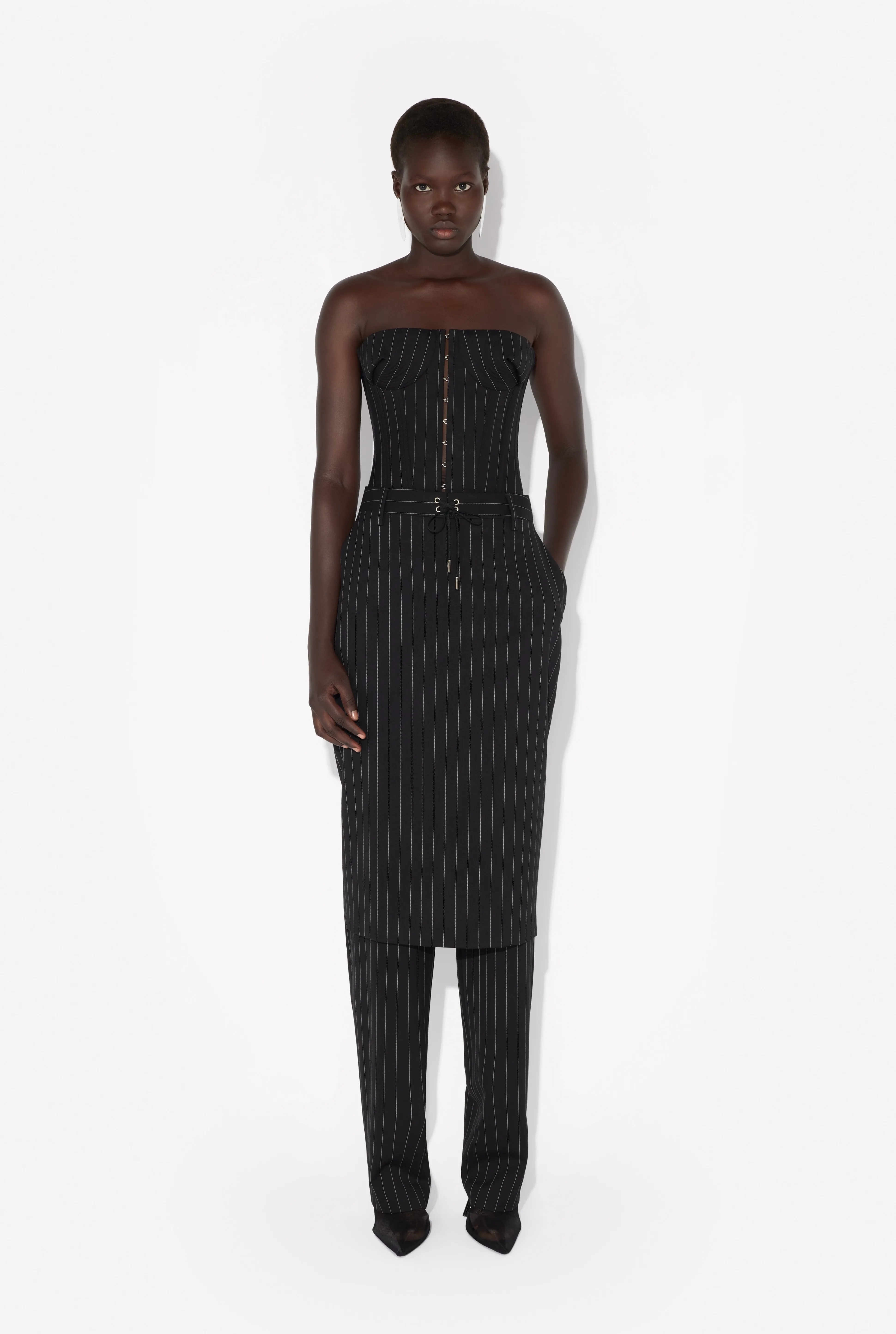 Jean Paul Gaultier The Lace-Up Suit Pant Skirt> Trousers | Spring 25