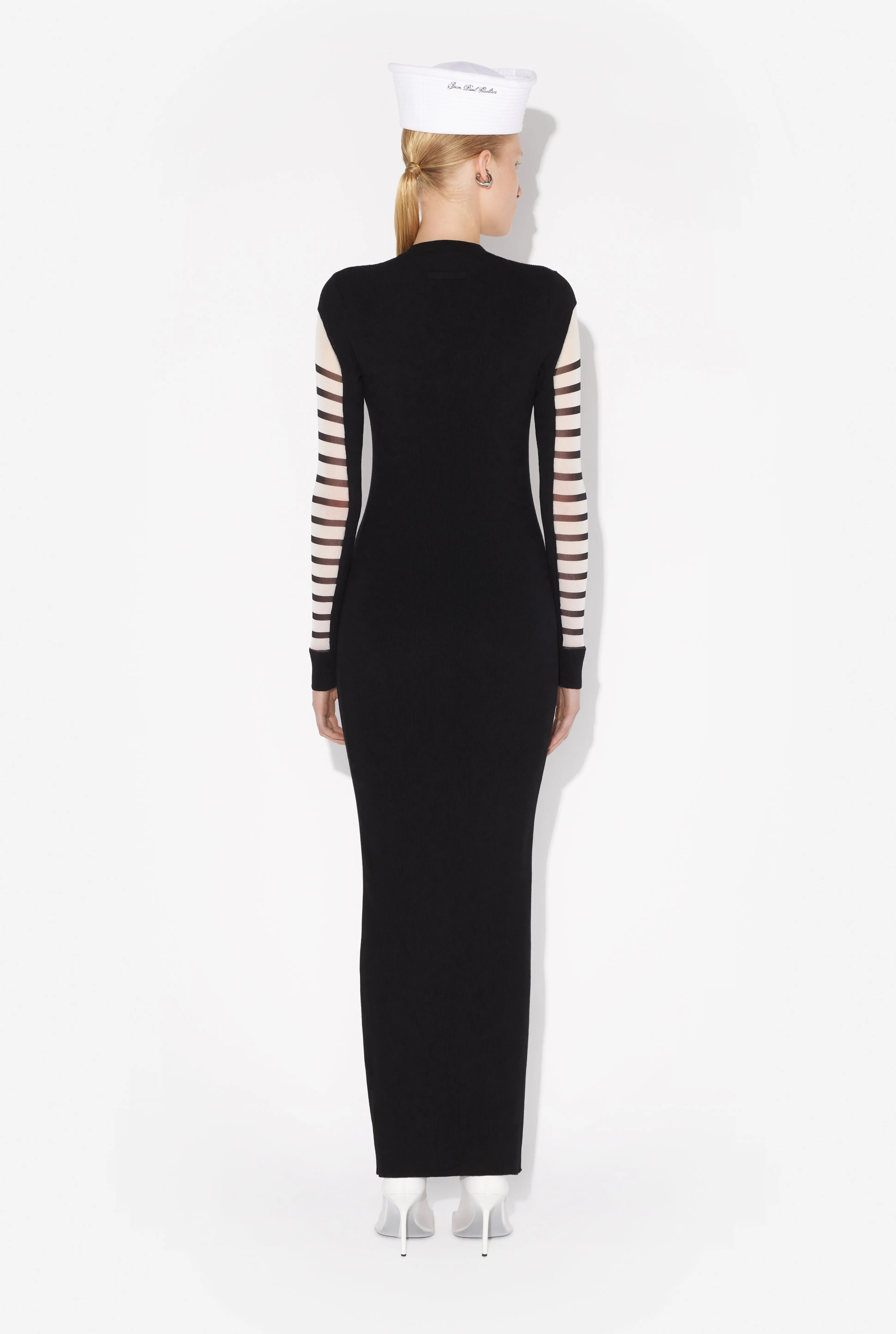 Jean Paul Gaultier The Long Bi-Material Marinière Dress> Dresses And Skirts | Knitwear