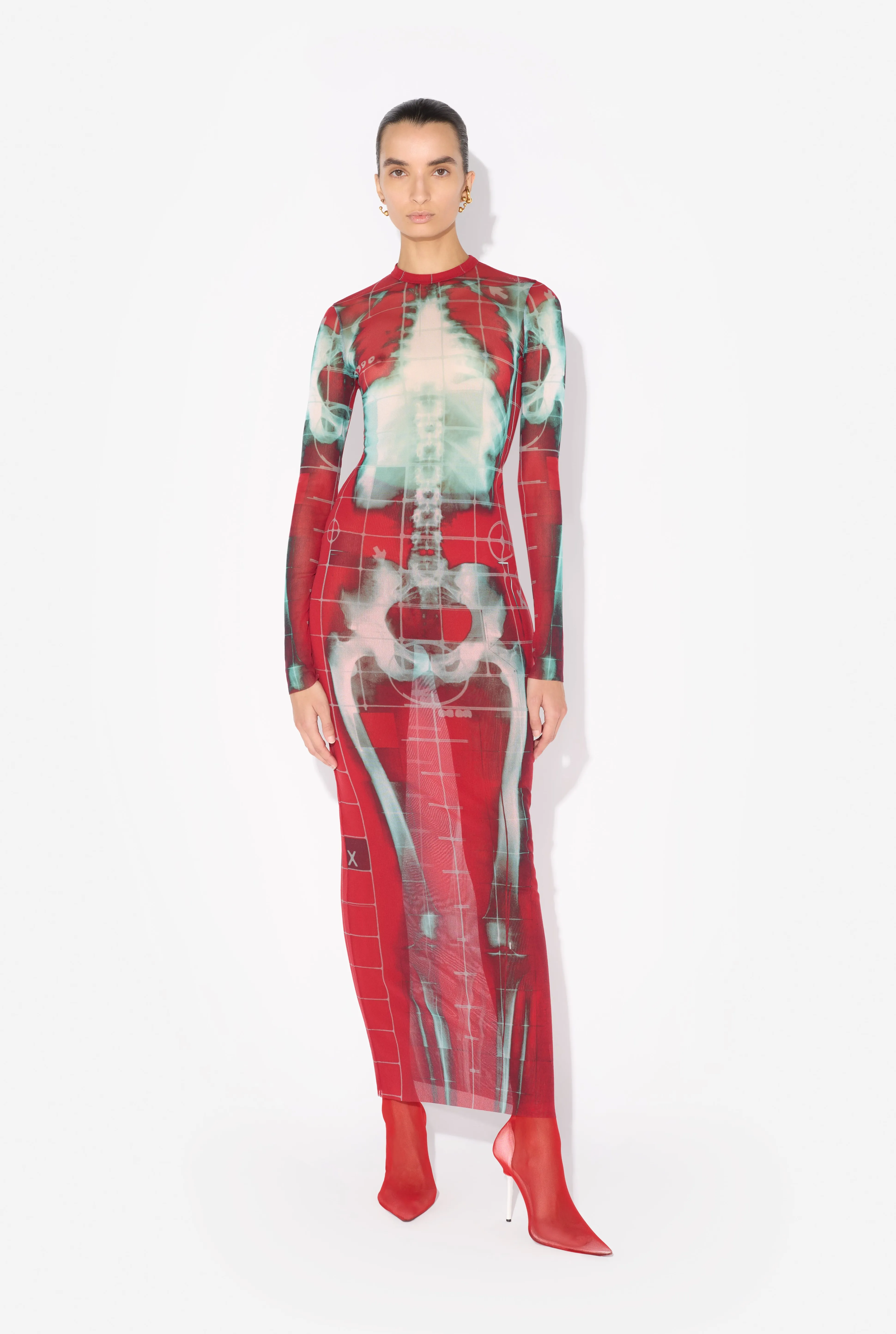 Jean Paul Gaultier The Long Red Squeletor Dress> Prints | Dresses And Skirts