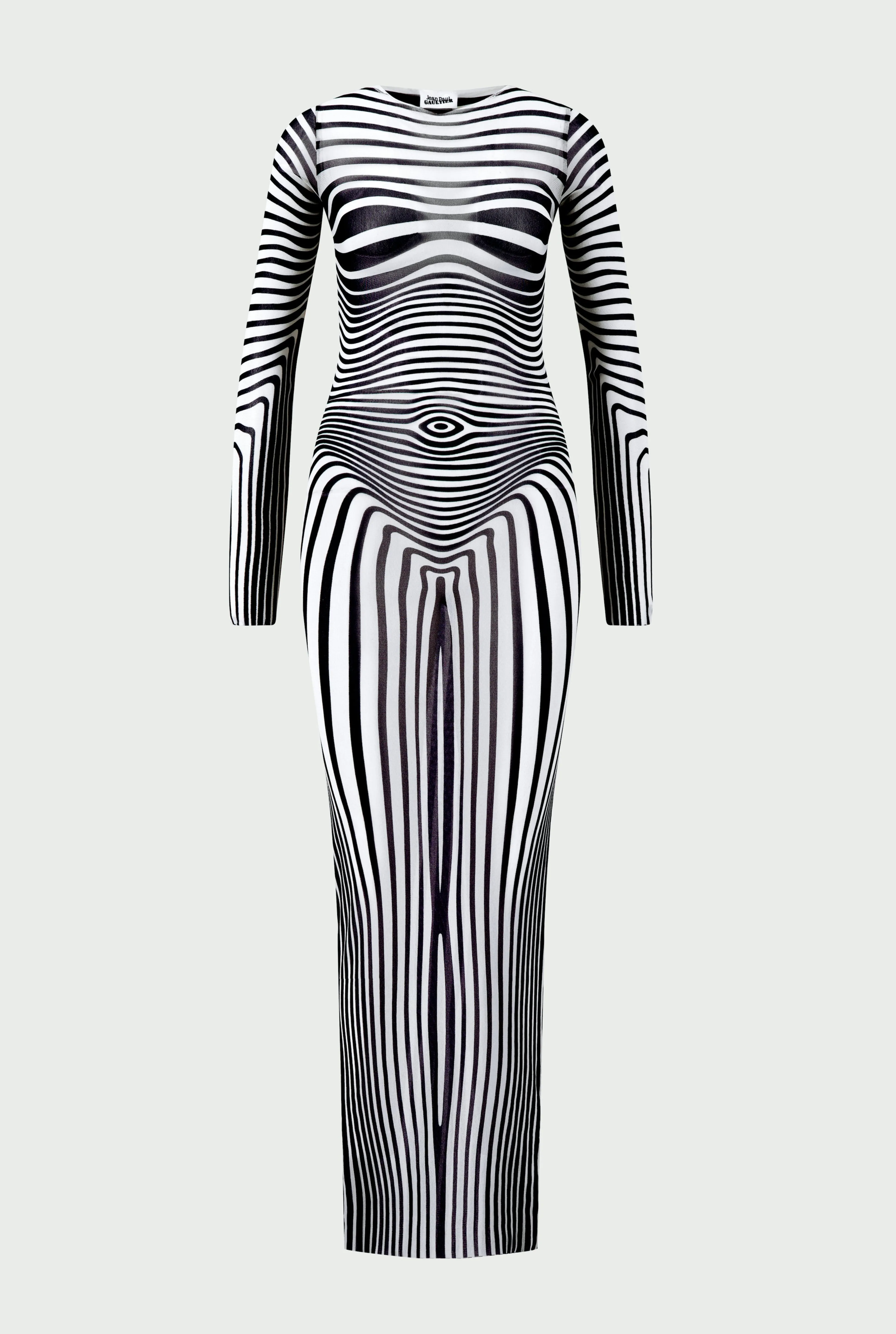 Jean Paul Gaultier The Navy Blue Body Morphing Dress> Iconic Prints