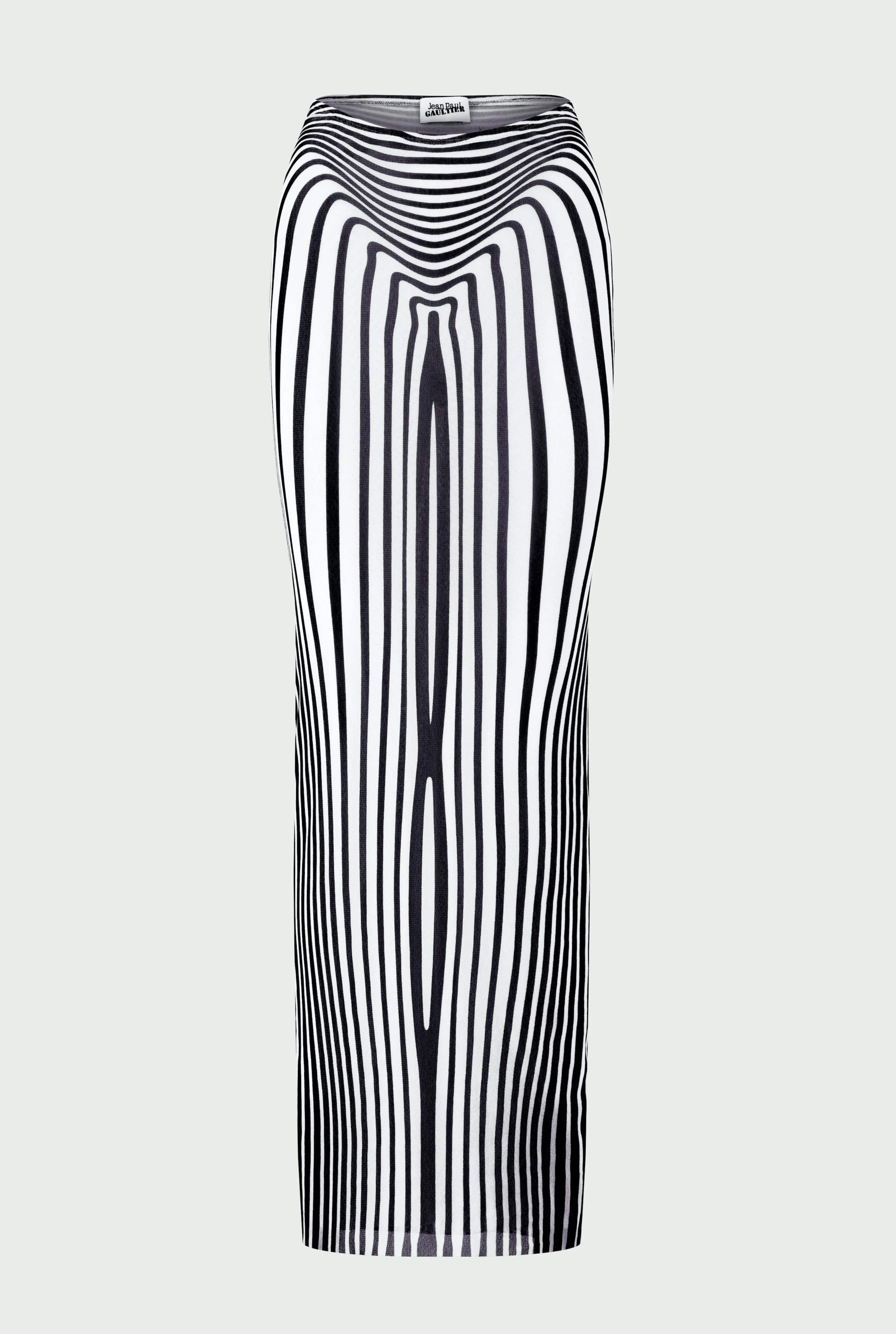 Jean Paul Gaultier The Navy Blue Body Morphing Skirt> Iconic Prints