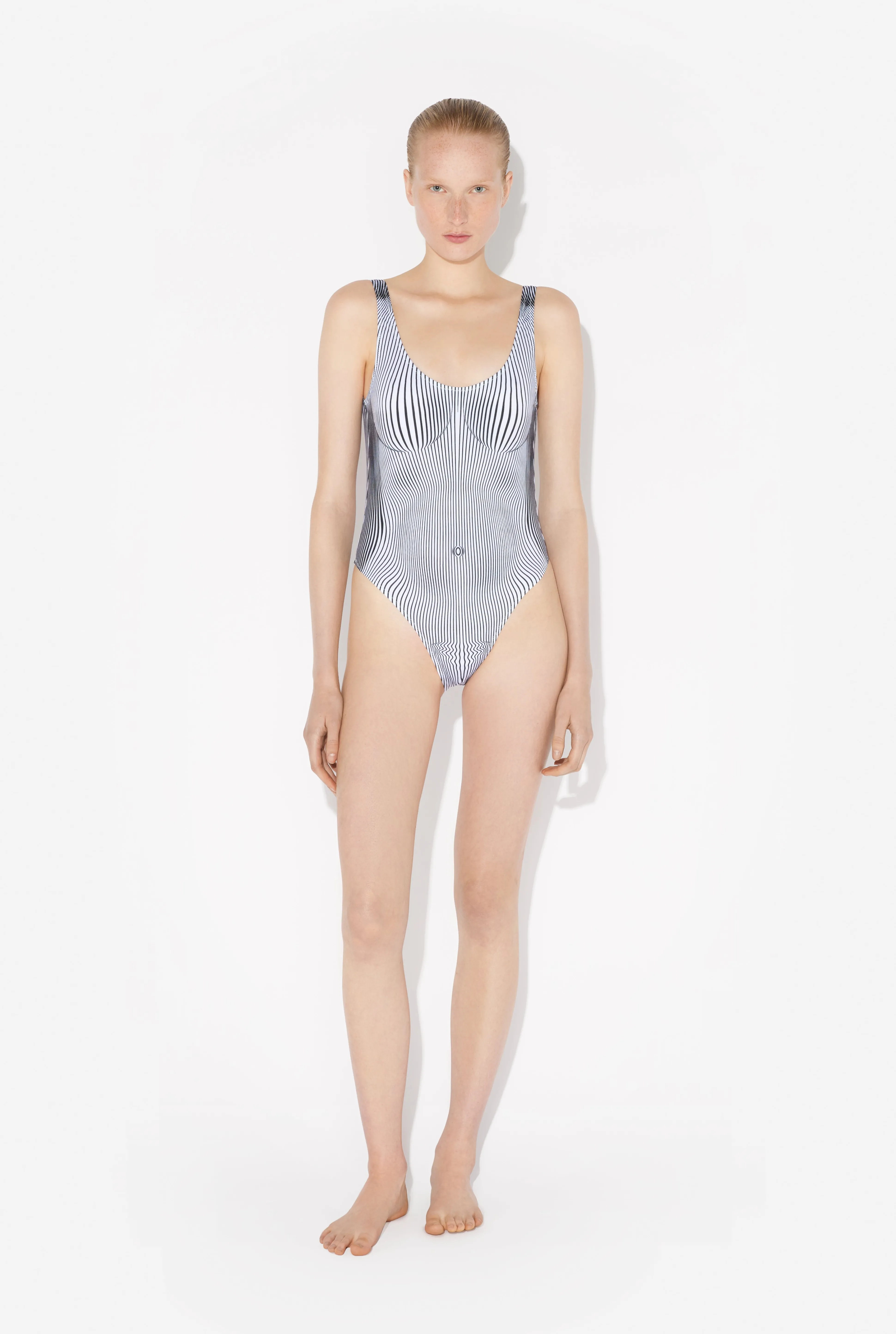 Jean Paul Gaultier The Pinstripe Body Morphing Swimsuit> Swimwear | Spring 25