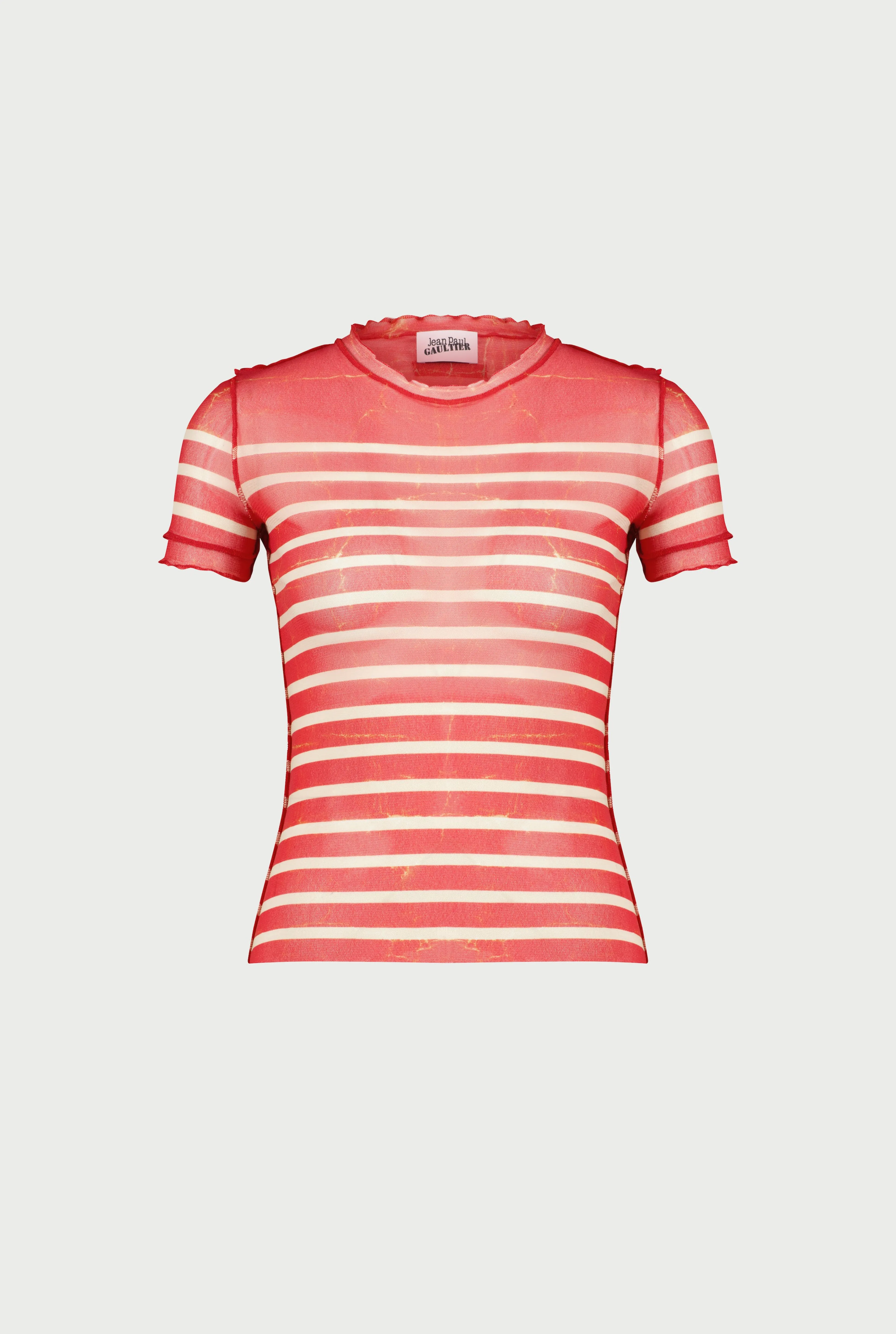 Jean Paul Gaultier The Red “Crackling” Sailor Top> Marinières