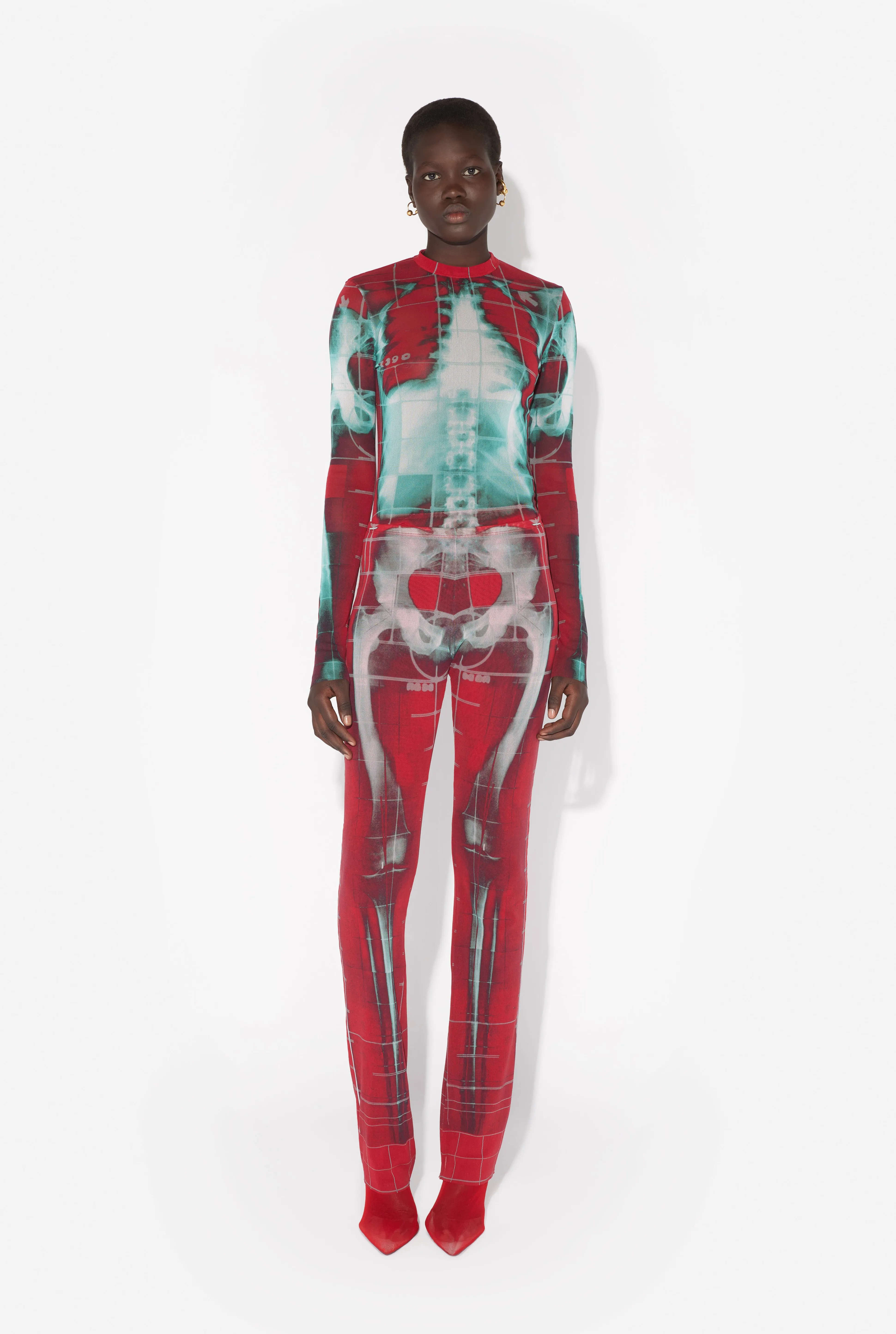 Jean Paul Gaultier The Red Squeletor Pants> Prints | Trousers