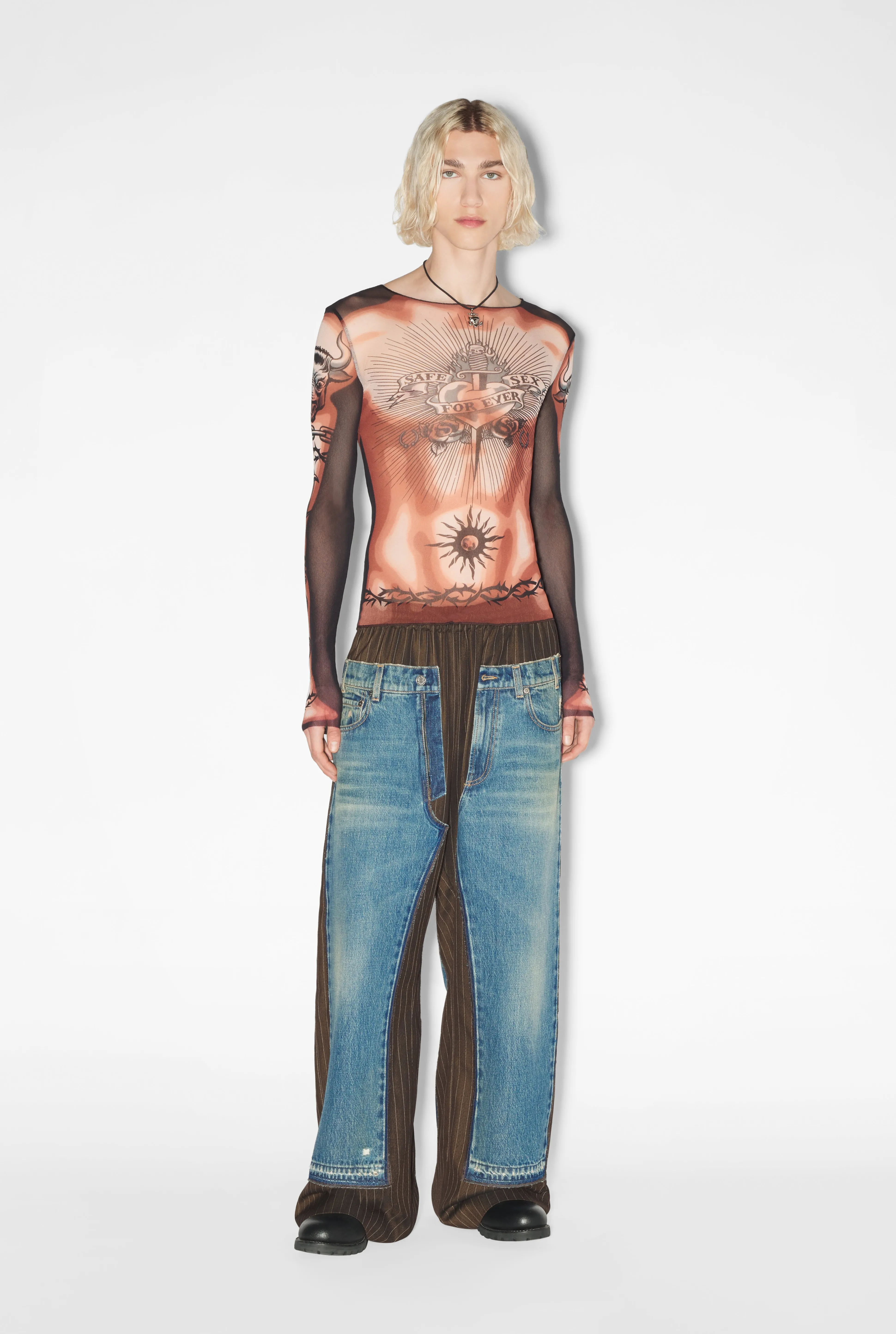 Jean Paul Gaultier The Safe Sex Tattoo Top> Iconic Prints