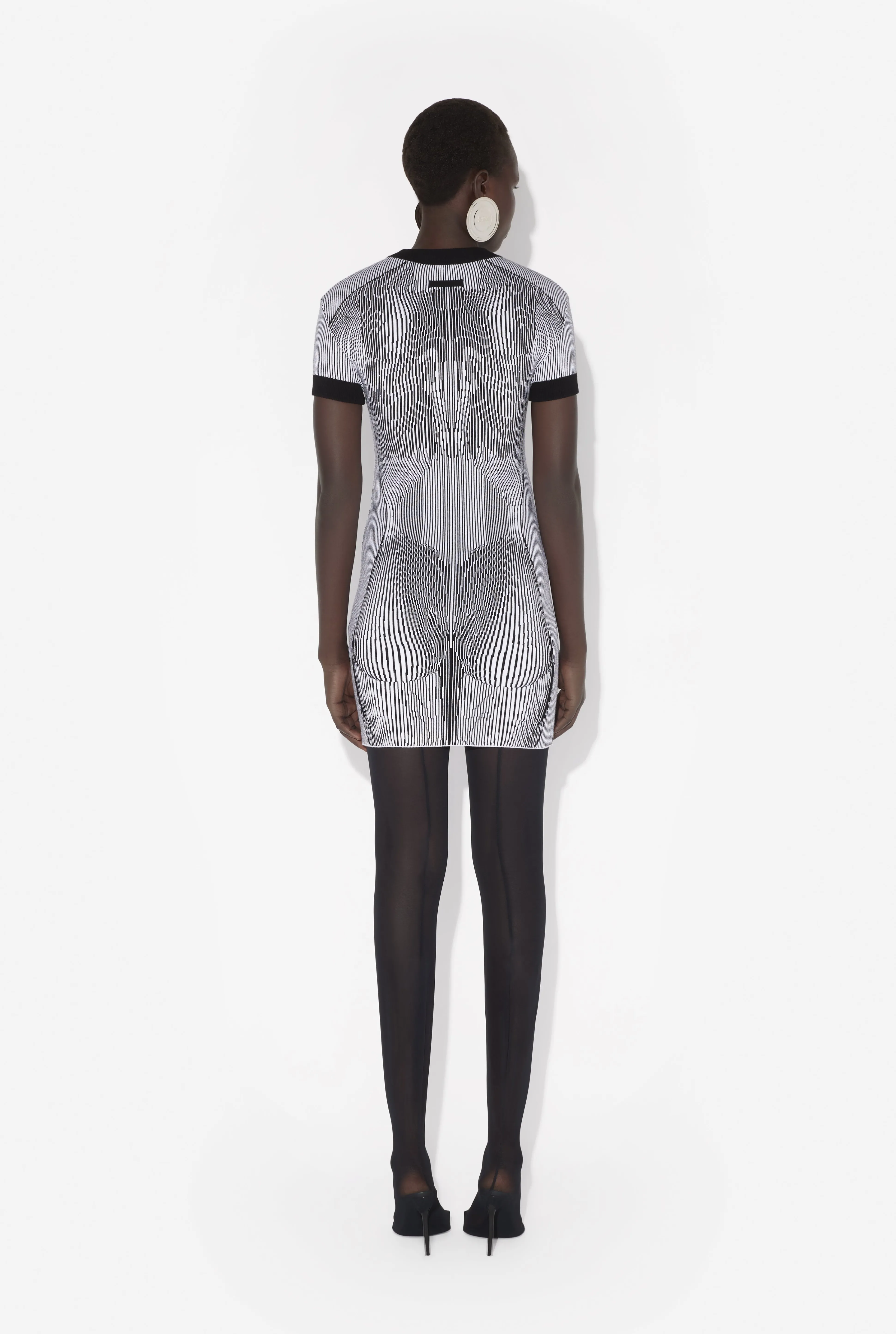 Jean Paul Gaultier The Short Morphing Pinstripes Jacquard Dress> Dresses And Skirts | Knitwear