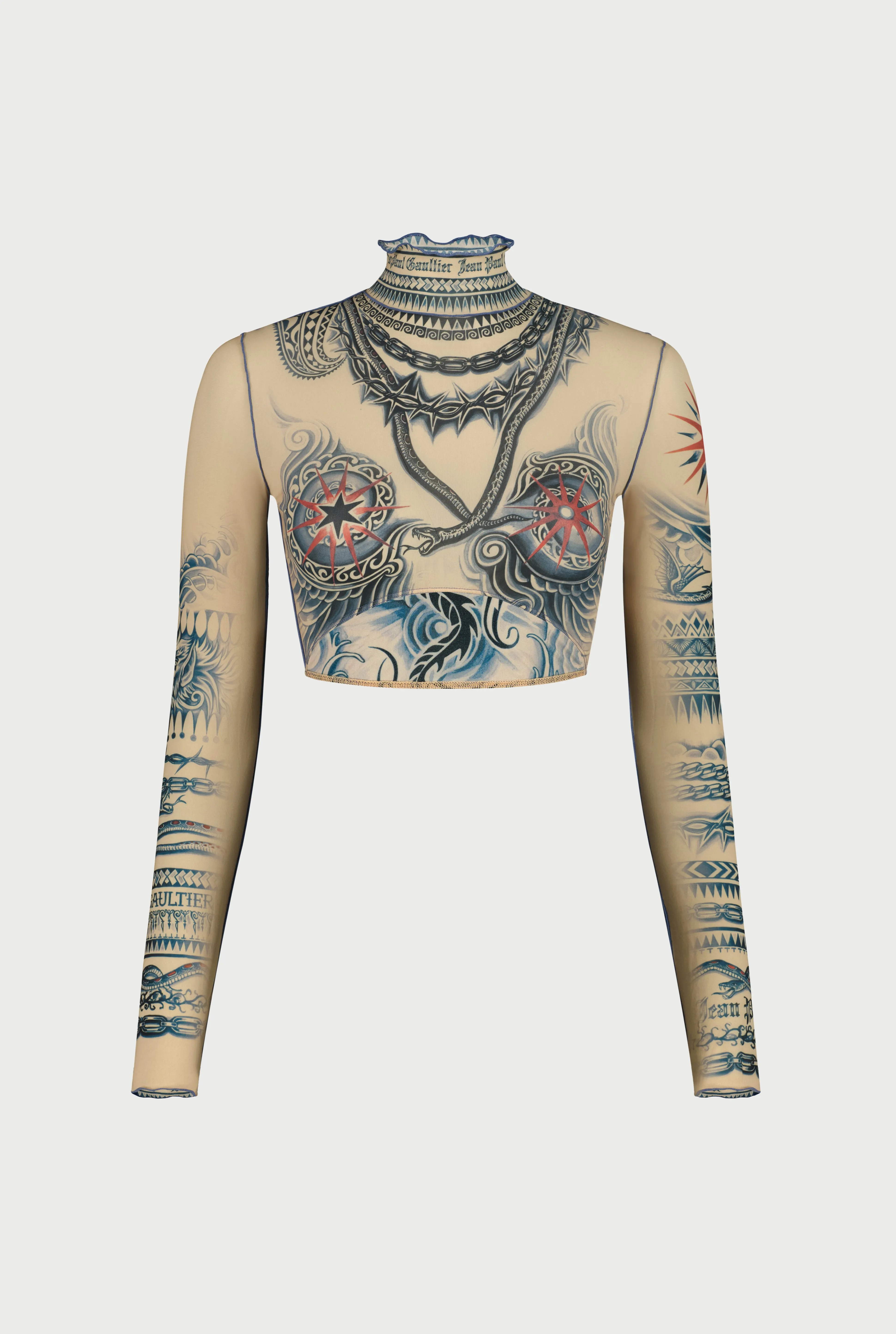 Jean Paul Gaultier The Sun Tattoo Crop Top> Iconic Prints