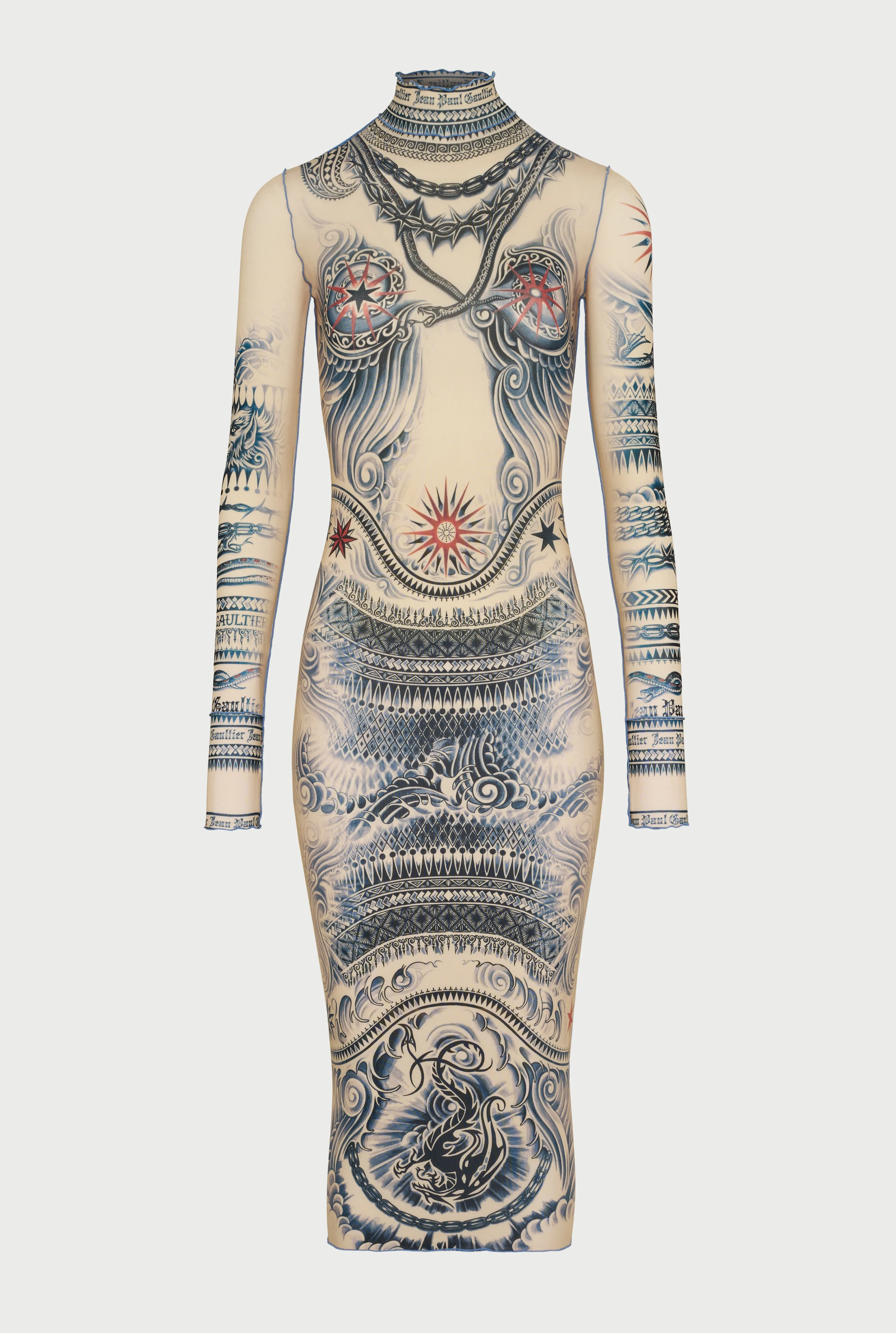 Jean Paul Gaultier The Sun Tattoo Dress> Iconic Prints