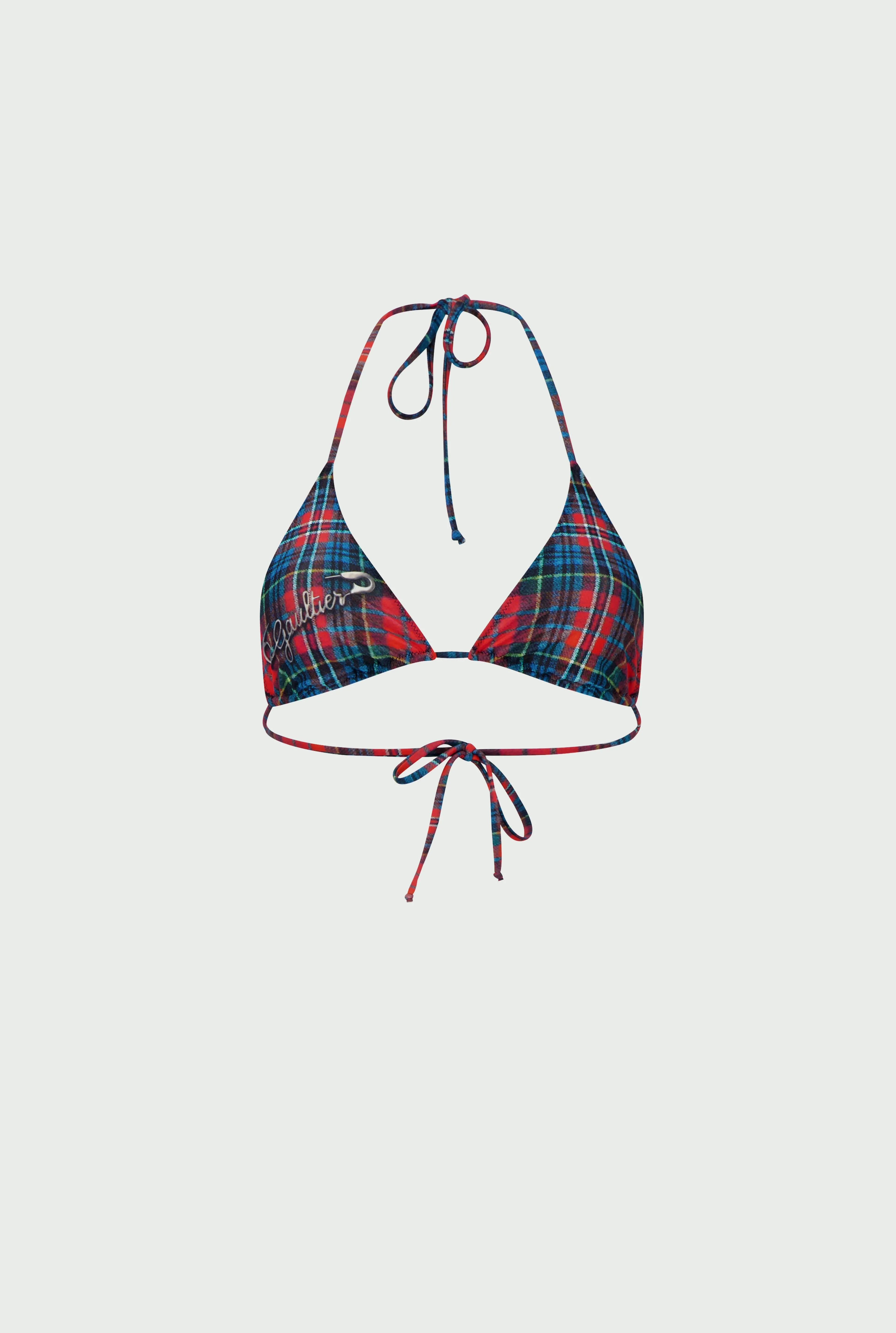 Jean Paul Gaultier The Tartan Bikini Top> Iconic Prints