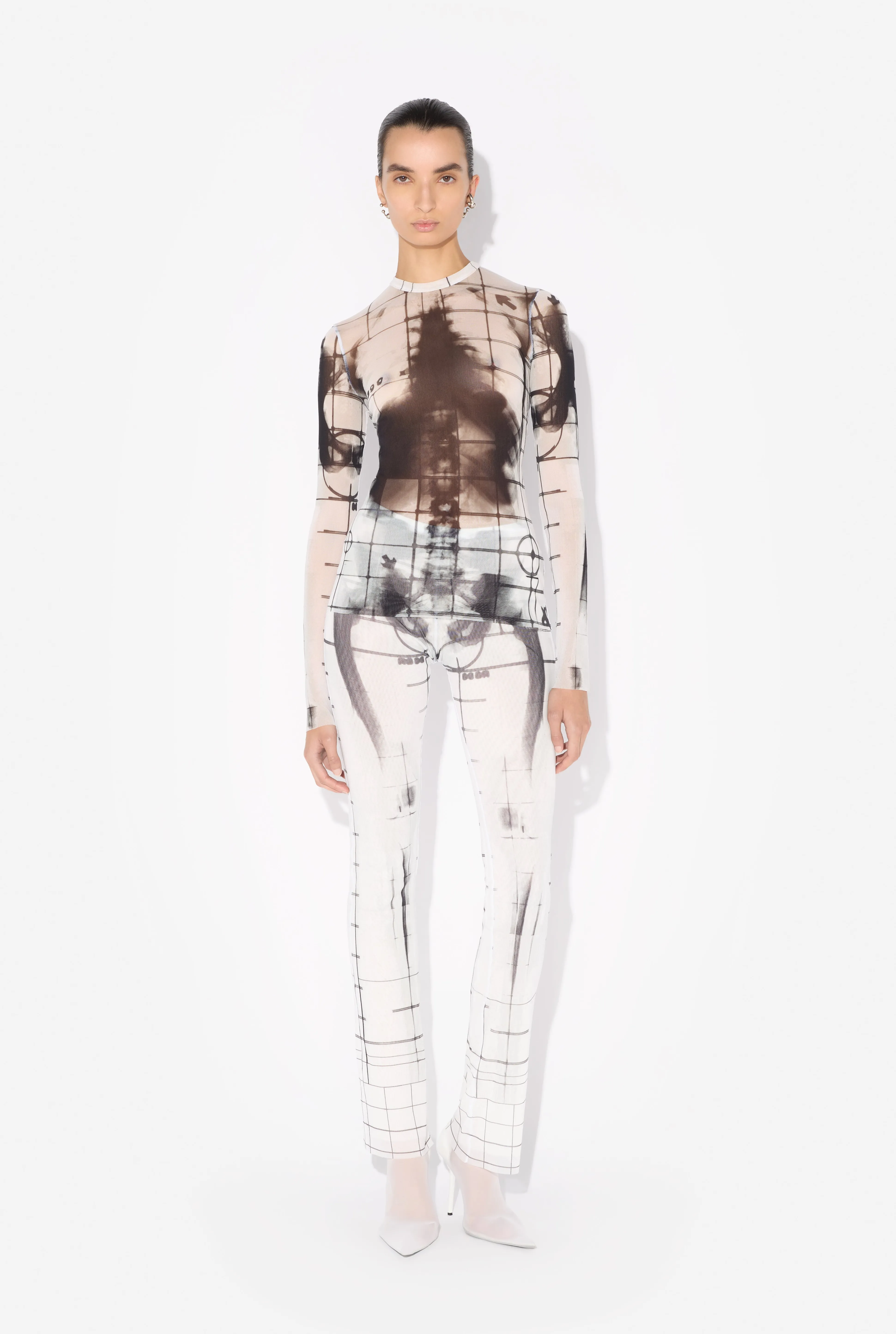 Jean Paul Gaultier The White Squeletor Top> Prints | Tops