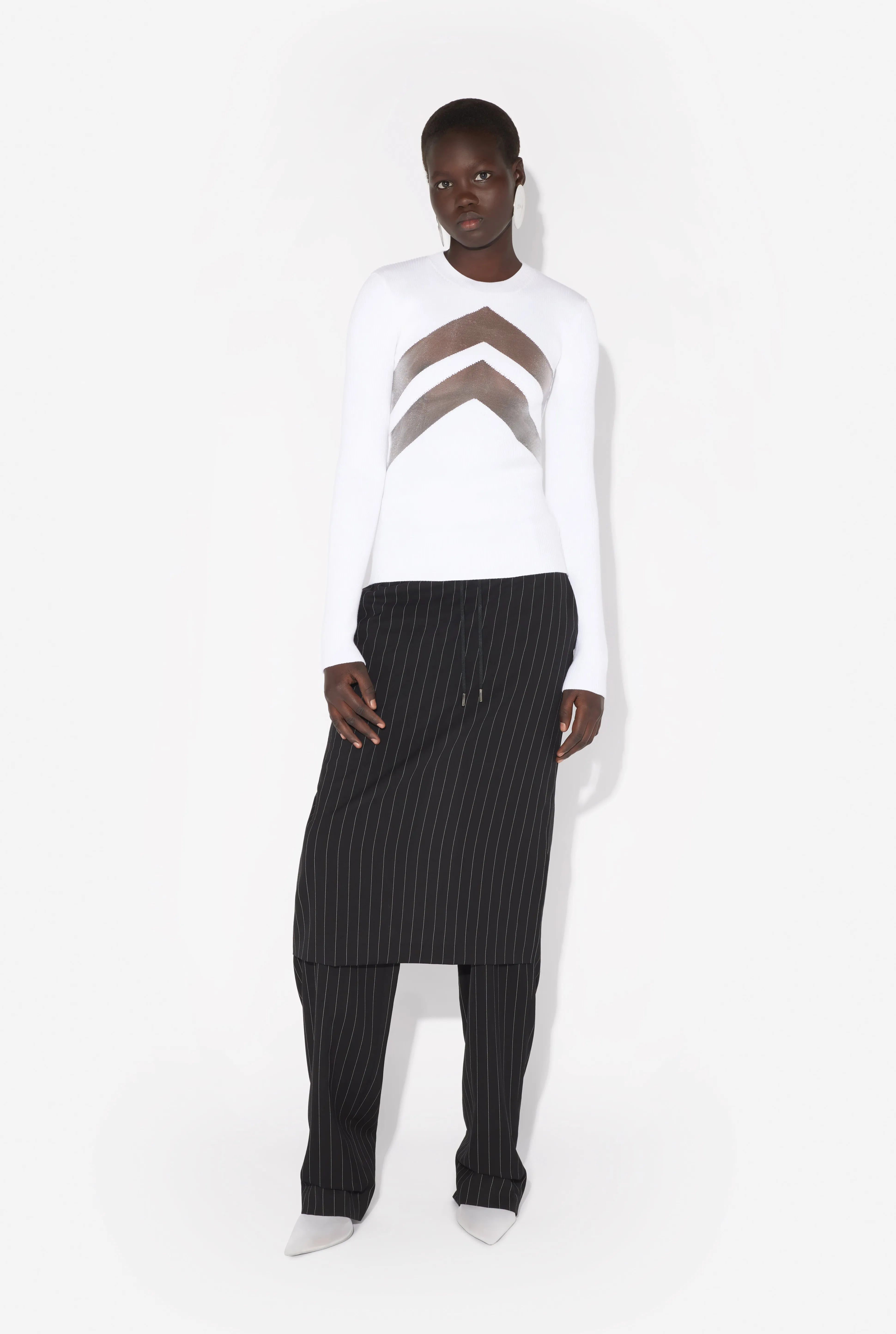 Jean Paul Gaultier The Top with Chevrons> Tops | Knitwear